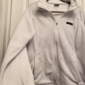 Columbia white XL zip jacket